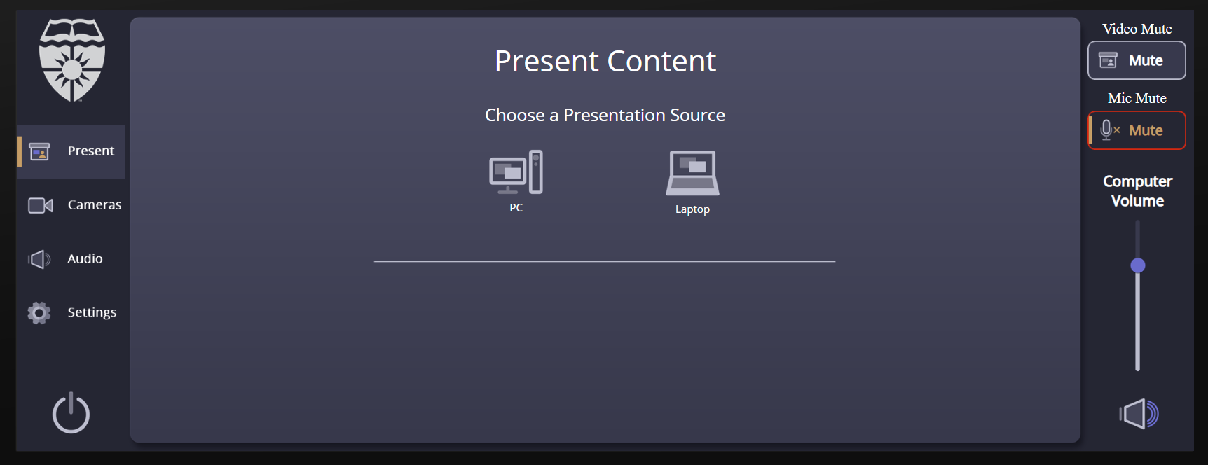 Custom present content control page.